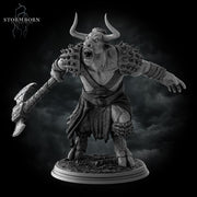 Minotaur Warrior War Chief | Scales: 28mm,32mm,54mm,75mm,100mm | D&D 5e Megaboss | Dungeons and Dragons | Pathfinder | Daybreak Miniatures - Only-Games