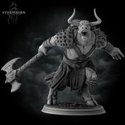 Minotaur Warrior War Chief | Scales: 28mm,32mm,54mm,75mm,100mm | D&D 5e Megaboss | Dungeons and Dragons | Pathfinder | Daybreak Miniatures - Only-Games