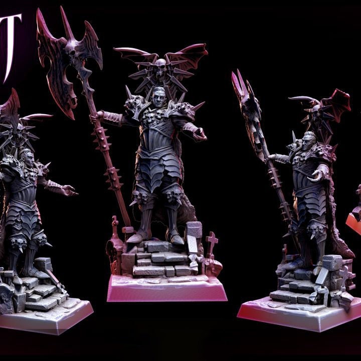 Vampire Lord Strahd, Undead D&D 5e Unpainted Miniature | 28mm, 32mm, 54mm,75mm, 100 Scales | Dungeons and Dragons gift idea| Pathfinder | - Only-Games