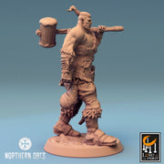 Orc Fighter Barbarian Battle Hammer, Half-Orc | Scales: 28mm,32mm ,54mm,75mm,100mm  Megaboss | Dungeons & Dragons 5e | Pathfinder - Only-Games