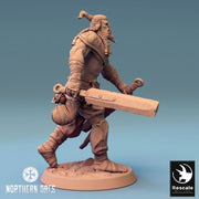 Orc Fighter Barbarian Two Swords, Half-Orc | Scales: 28mm,32mm , 54mm,75mm,100mm  Megaboss | Dungeons & Dragons 5e | Pathfinder - Only-Games