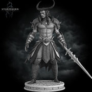 Tiefling Hexblade Warlock, Ranger Fighter PC / NPC Miniature | 28mm, 32mm, 54mm,75mm, 100mm Scales | Pathfinder Figure | D&D 5e | Resin mini - Only-Games