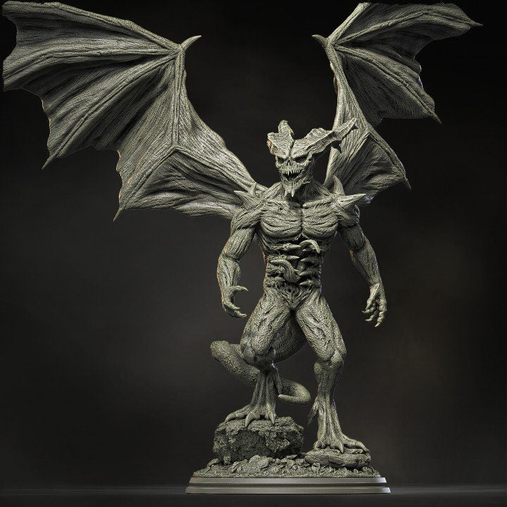 Greater Devil Prime Evil, Demon Lord, Unpainted Miniature | 28mm ,32mm, 54mm, 75mm Scale | Pathfinder | DnD 5E | Dungeons & Dragons 5e - Only-Games