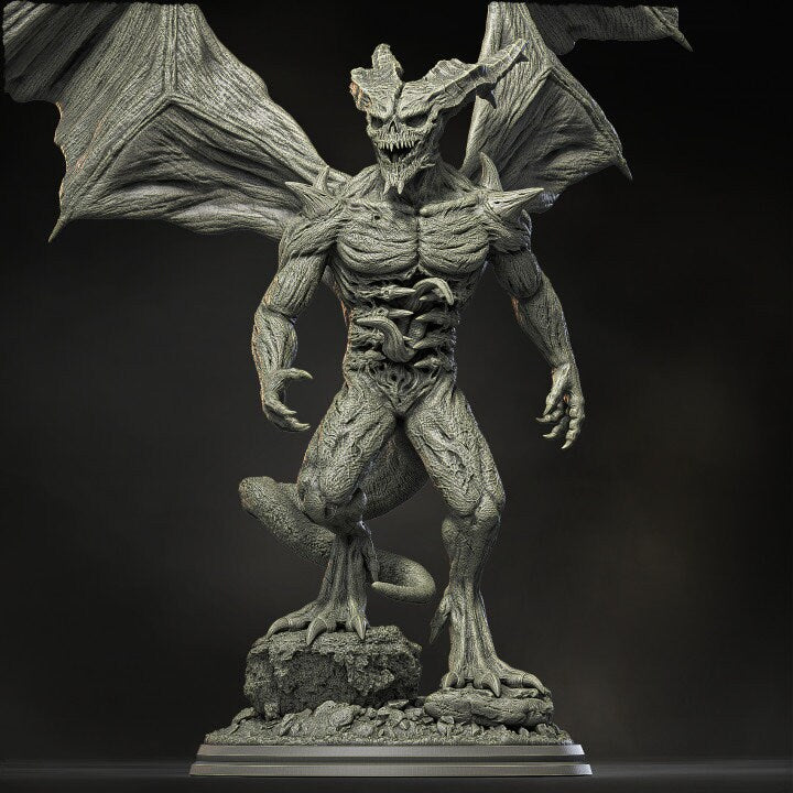 Greater Devil Prime Evil, Demon Lord, Unpainted Miniature | 28mm ,32mm, 54mm, 75mm Scale | Pathfinder | DnD 5E | Dungeons & Dragons 5e - Only-Games