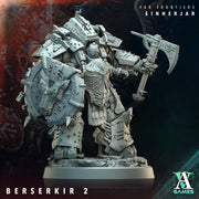 Sci-Fi Miniature Space Knight, Einherjar Berserkir | Base Diameter Sizes: 25mm,32mm, 50mm, 65mm,80mm | Resin Mini | Archvillain Games - Only-Games