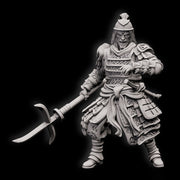 Fighter Battle Master, Samurai, Polearm Master | DnD Miniature 28mm,32mm,54mm, 75mm,100mm Scale Pathfinder Figure/ DnD mini unpainted - Only-Games
