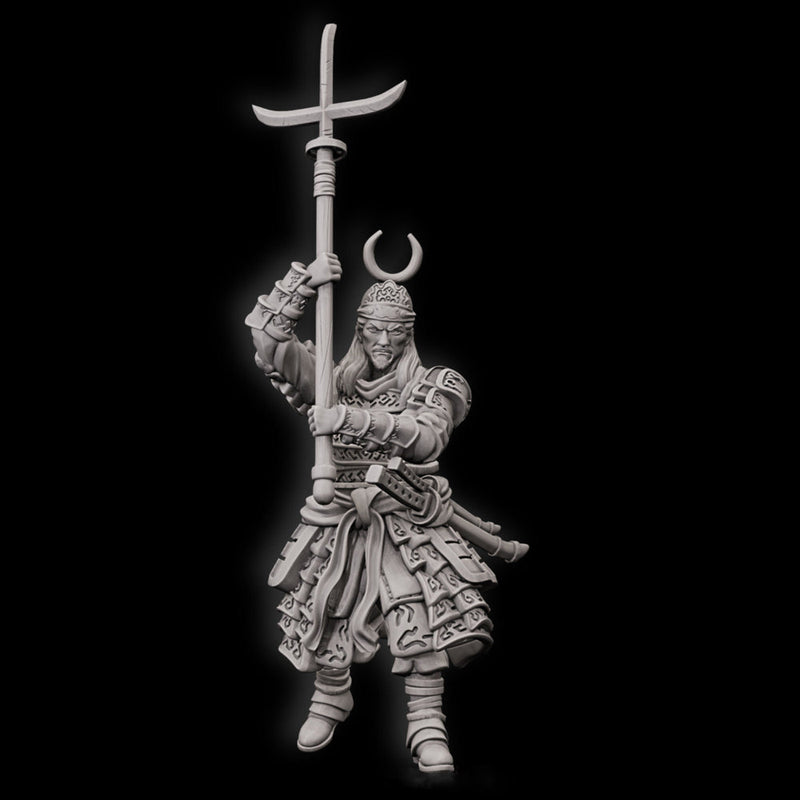 Fighter Battle Master, Samurai, Polearm Master | DnD Miniature 28mm,32mm,54mm, 75mm,100mm Scale Pathfinder Figure/ DnD mini unpainted - Only-Games