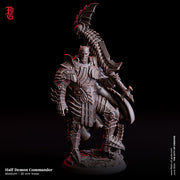 Cambion, Half-Demon Commander Fighter | 28mm, 32mm,54mm,75mm,100mm Scales | Player Character Mini -D&D 5e Pathfinder Figurine |Flesh of Gods - Only-Games