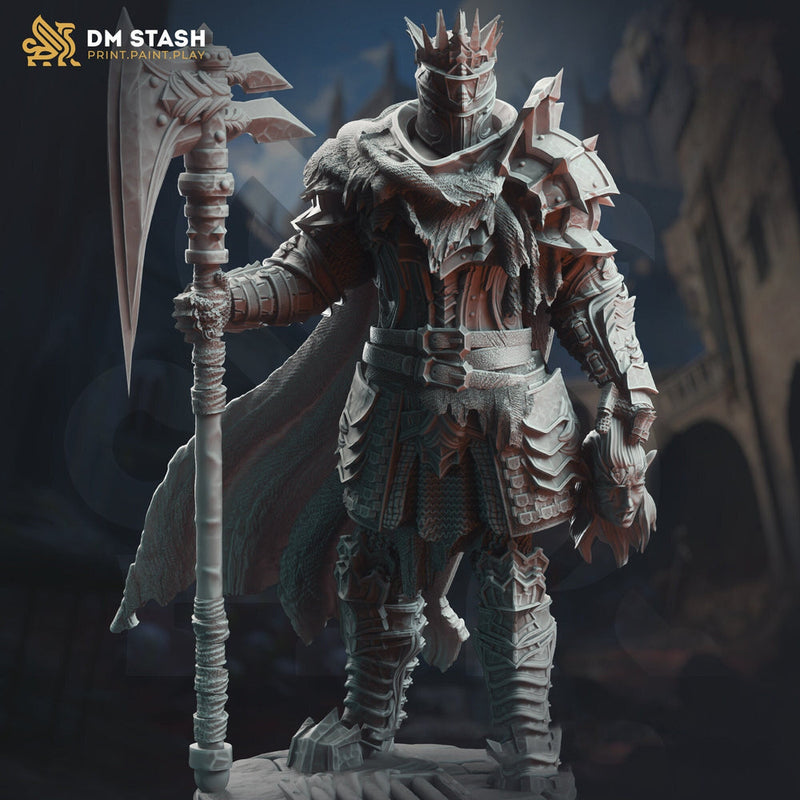 Human Paladin, Fighter Battlemaster | Resin Miniature | 28mm, 32mm, 54mm,75mm, 100mm Scales | Pathfinder Figure | DnD | Figurine unpainted | - Only-Games