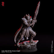 Tiefling Paladin Fighter PC / NPC | 28mm, 32mm,54mm,75mm,100mm Scales | Player Character Mini  -D&D 5e Pathfinder Figurine |Flesh of Gods - Only-Games