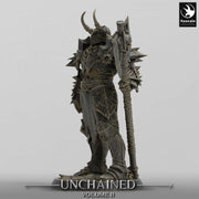 Oathbreaker Paladin, Fighter Battlemaster Battle Axe PC / NPC, DnD 5e Unpainted Mini| 28mm, 32mm,54mm,75mm,100mm Scales | Dungeons & Dragons - Only-Games