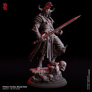 Tiefling Oathbreaker Paladin Fighter | 28mm, 32mm,54mm,75mm,100mm Scales | Player Character Mini  -D&D 5e Pathfinder Figurine |Flesh of Gods - Only-Games