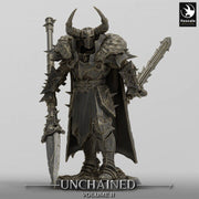 Oathbreaker Paladin, Fighter Battlemaster Sword and Polearm, DnD 5e Unpainted Mini| 28mm, 32mm,54mm,75mm,100mm Scales | Dungeons & Dragons - Only-Games