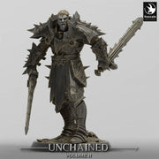 Oathbreaker Paladin, Fighter Battlemaster Two Swords, DnD 5e Unpainted Mini| 28mm, 32mm,54mm,75mm,100mm Scales | Dungeons & Dragons - Only-Games