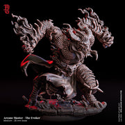 Tiefling Wizard Evoker, Warlock,Sorcerer | 28mm, 32mm,54mm, 75mm,100mm Scale  Player Character Mini-D&D 5e Pathfinder Figurine Flesh of Gods - Only-Games