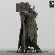 Oathbreaker Paladin, Fighter Battlemaster Maul PC / NPC, DnD 5e Unpainted Mini| 28mm, 32mm,54mm,75mm,100mm Scales | Dungeons & Dragons - Only-Games