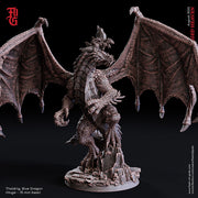 Gargantuan Blue Dragon | Resin Miniature | Sizes: Young Adult, Adult, Ancient, Great Wyrm | Dungeons and Dragons D&D 5e | Flesh of Gods - Only-Games
