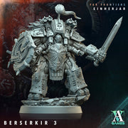 Sci-Fi Miniature Space Knight, Einherjar Berserkir | Base Diameter Sizes: 25mm,32mm, 50mm, 65mm,80mm | Resin Mini | Archvillain Games - Only-Games