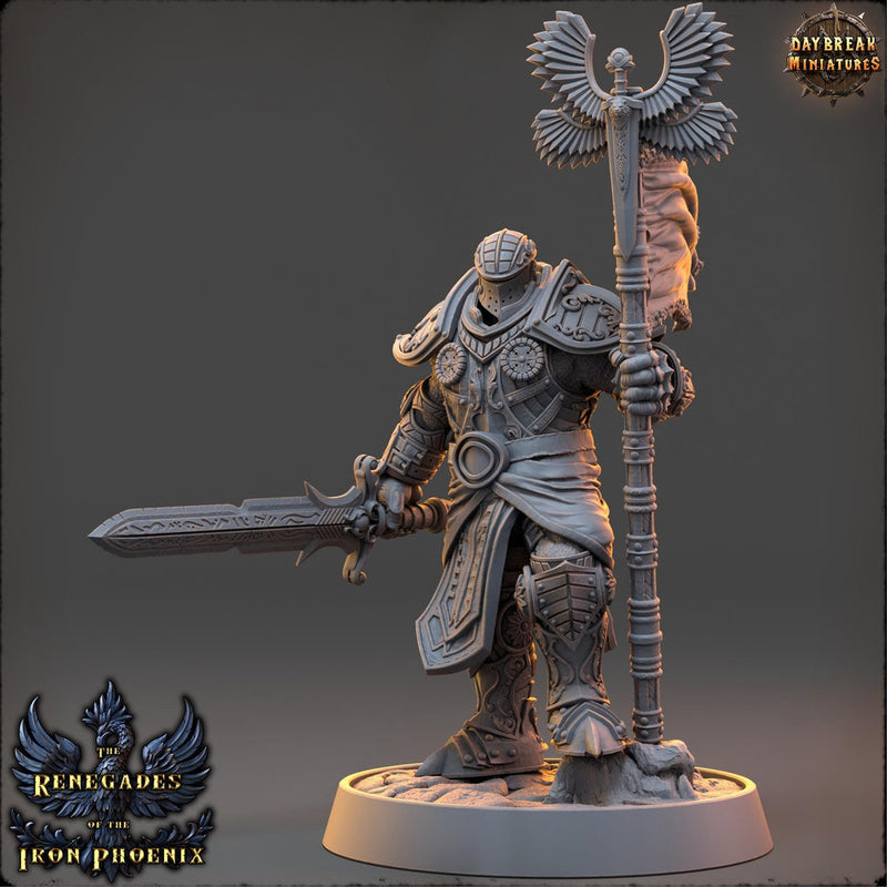 Oath of the Conquest Paladin, Cleric  | 28mm, 32mm, 54mm, 75mm Scales | 100mm Tall | Dungeons and Dragons | Pathfinder | Daybreak Miniatures - Only-Games