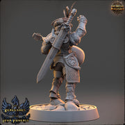 Human Female Bard Rogue PC / NPC| Unpainted Resin miniature | 28mm,32mm,54mm,75mm,100mm Scale | Figurine mini -D&D 5e | Daybreak Miniatures - Only-Games