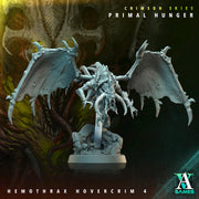 Sci-Fi Flying Insectoid Hemothrax Hovercrim Miniature | 25mm, 40mm, 50mm, 60mm BASE SIZES | Resin Unpainted | Sci-fi Archvillain Games - Only-Games