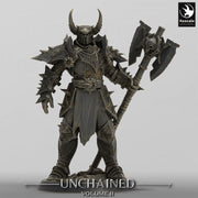 Oathbreaker Paladin, Fighter Battlemaster Battle Axe PC / NPC, DnD 5e Unpainted Mini| 28mm, 32mm,54mm,75mm,100mm Scales | Dungeons & Dragons - Only-Games