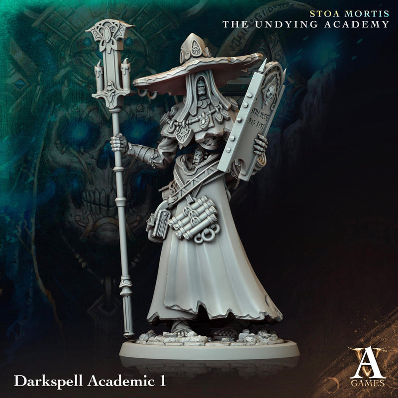 Undead Lich Wizard, Monster Miniature | 28mm,32mm,54mm,75mm,100mm Scales | Dungeons and Dragons Pathfinder | DnD 5e gift idea, RPG figure - Only-Games
