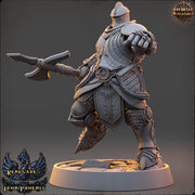 Paladin, Fighter Polearm Master Battle master | 28mm, 32mm,54mm,75mm, 100mm Scales | Dungeons and Dragons | Pathfinder | Daybreak Miniatures - Only-Games