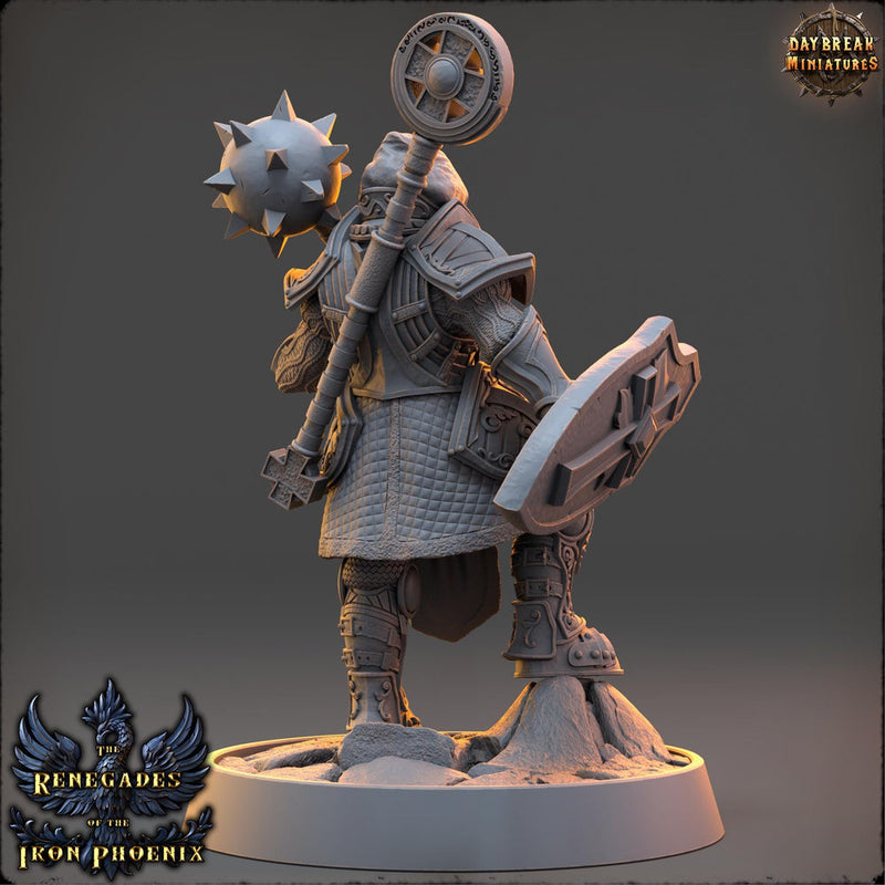 Female Cleric, Paladin PC /NPC Unpainted | 28mm,32mm,54mm,75mm,100mm Scales | Dungeons and Dragons | Pathfinder | Daybreak Miniatures - Only-Games