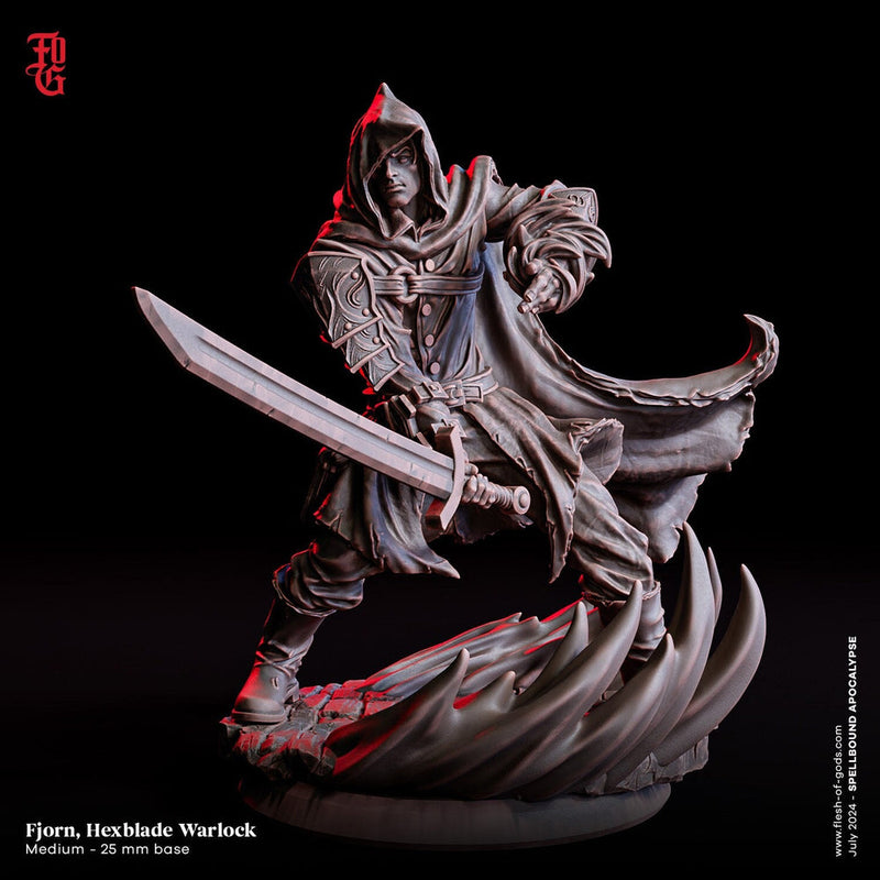 Warlock Hexblade, Rogue, Thief, Ranger PC / NPC | 5 Sizes /Scales | Mini -D&D Pathfinder Figurine - Only-Games