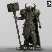 Oathbreaker Paladin, Fighter Battlemaster Maul PC / NPC, DnD 5e Unpainted Mini| 28mm, 32mm,54mm,75mm,100mm Scales | Dungeons & Dragons - Only-Games