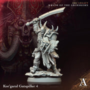 Orc Chief Fighter Barbarian Sword and Buckler, Half-Orc | Scales: 28mm,32mm ,54mm,75mm,100mm  Megaboss | Dungeons & Dragons 5e | Pathfinder - Only-Games