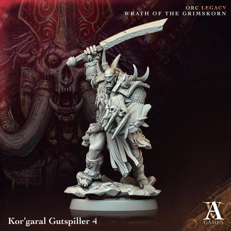 Orc Chief Fighter Barbarian Sword and Buckler, Half-Orc | Scales: 28mm,32mm ,54mm,75mm,100mm  Megaboss | Dungeons & Dragons 5e | Pathfinder - Only-Games