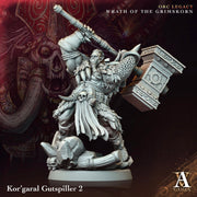 Orc Chief Fighter Barbarian w/ Battle Hammer, Half-Orc | Scales: 28mm,32mm ,54mm,75mm,100mm  Megaboss | Dungeons & Dragons 5e | Pathfinder - Only-Games