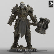 Oathbreaker Paladin, Fighter Battlemaster Maul PC / NPC, DnD 5e Unpainted Mini| 28mm, 32mm,54mm,75mm,100mm Scales | Dungeons & Dragons - Only-Games