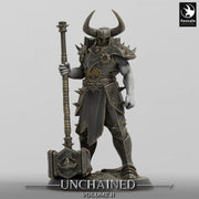 Oathbreaker Paladin, Fighter Battlemaster Maul PC / NPC, DnD 5e Unpainted Mini| 28mm, 32mm,54mm,75mm,100mm Scales | Dungeons & Dragons - Only-Games