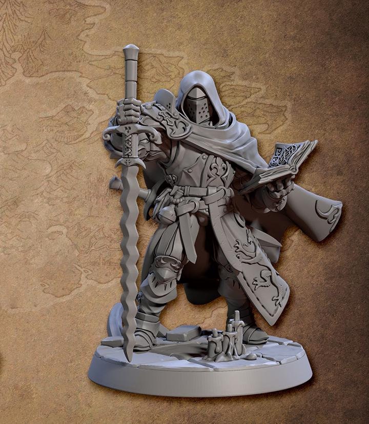 Human War Wizard, Eldritch Knight Fighter | 5 Sizes/Scales Exclusive | Resin Mini | Dungeons & Dragons - Only-Games