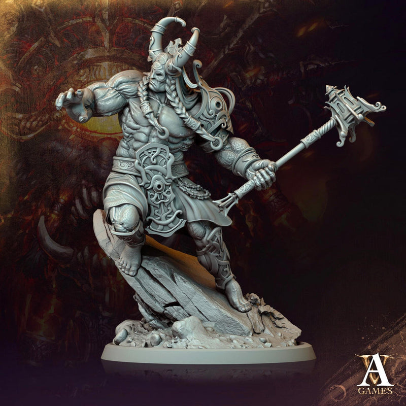 Human, Goliath Fighter Barbarian PC / NPC D&D 5e | Scales: 28mm, 32mm ,54mm, 75mm,100mm  Megaboss | Dungeons and Dragons | Pathfinder - Only-Games