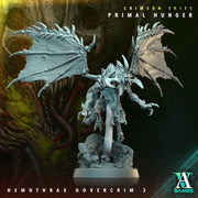 Sci-Fi Flying Insectoid Hemothrax Hovercrim Miniature | 25mm, 40mm, 50mm, 60mm BASE SIZES | Resin Unpainted | Sci-fi Archvillain Games - Only-Games