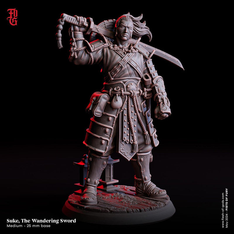 Fighter Battle Master, Ranger, Paladin  PC / NPC  | 28mm, 32mm,54mm75mm,100mm Scales | Mini -D&D 5e Pathfinder Figurine | Flesh of Gods - Only-Games