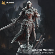 Female Paladin, Fighter Sword and Plate Armor D&D 5e Mini | 28mm, 32mm,54mm,75mm,100mm Scales | Dungeons and Dragons Pathfinder | DM Stash - Only-Games