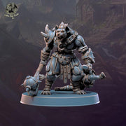 Gnoll Fighter Marauder | Resin Miniature| Dungeons and Dragons | 28mm,32mm,54mm,75mm,100mm Scales | Pathfinder hyena humanoid | D&D 5e | - Only-Games