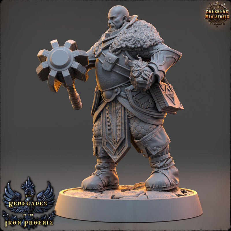 Human Cleric, Paladin PC /NPC Unpainted | 28mm,32mm,54mm,75mm,100mm Scales | Dungeons and Dragons | Pathfinder | Daybreak Miniatures - Only-Games