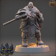 Human Cleric, Paladin PC /NPC Unpainted | 28mm,32mm,54mm,75mm,100mm Scales | Dungeons and Dragons | Pathfinder | Daybreak Miniatures - Only-Games