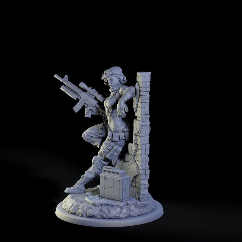 Female Sci-Fi Warrior Soldier, PC NPC Unpainted Resin Miniature | NSFW Topless & Nude versions | 28mm, 32mm,54mm, 75mm, 100mm Scales |DnD 5e - Only-Games