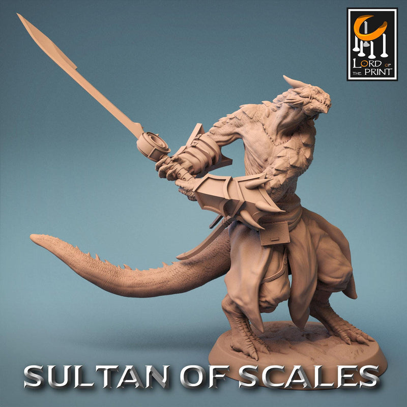Dragonborn Fighter Ranger Barbarian | 28mm,32mm,54mm,75mm,100mm Scale Resin Mini | Dungeons and Dragons D&D 5e Pathfinder |Lord of the Print - Only-Games