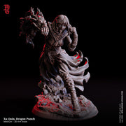 Female Human Monk Dragon Punch, Sorcerer, Psion PC NPC | 28mm, 32mm,54mm, 75mm, 100mm Scale Resin Mini | Dungeons and Dragons| Flesh of Gods - Only-Games