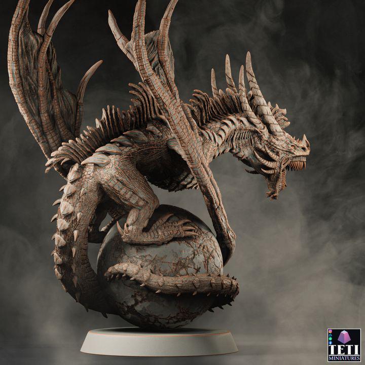 Flying Dragon Beast (4 sizes) D&D Miniature | Young, Adult, Huge, Gargantuan (183mm High) | Resin Statue| Figurine | Dungeons and Dragons 5e - Only-Games