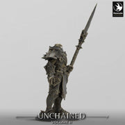Oathbreaker Paladin, Fighter Polearm Master PC / NPC, DnD 5e Unpainted Mini| 28mm, 32mm,54mm,75mm,100mm Scales | Dungeons & Dragons - Only-Games