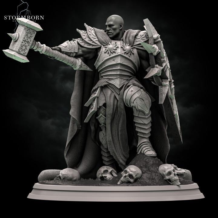 Life, Light Domain Cleric, Paladin PC / NPC Miniature | 5 Sizes /Scales |  Figure | DnD | unpainted | - Only-Games